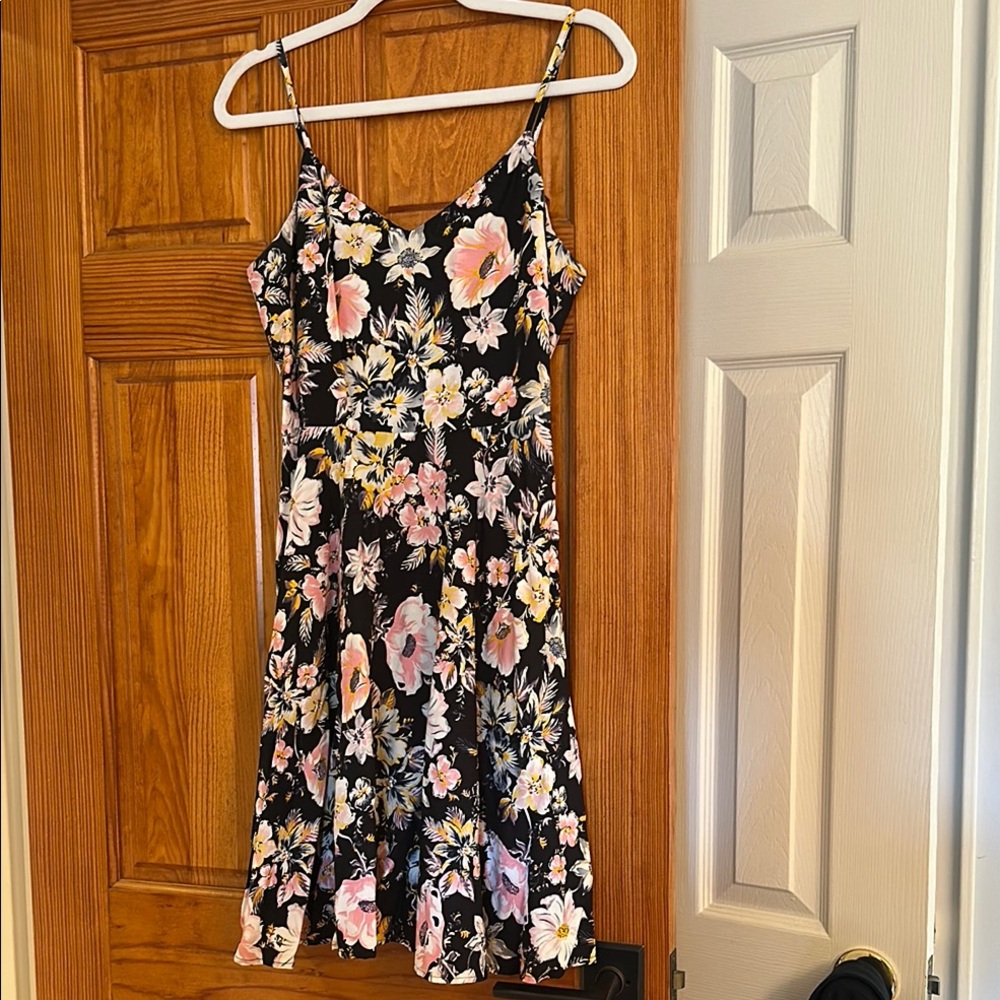 Floral Black Dress from Gap Size XS